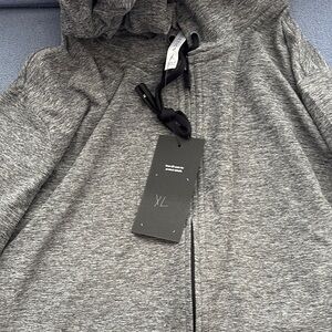 Fabletics Heather Gray Varsity Jacket